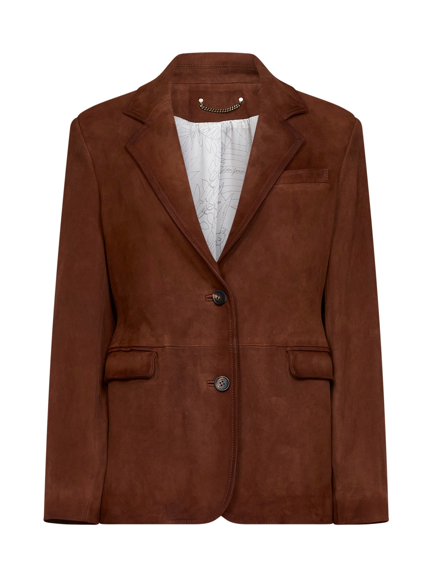 Brown waxed suede Robyn blazer
