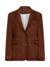 Brown waxed suede Robyn blazer
