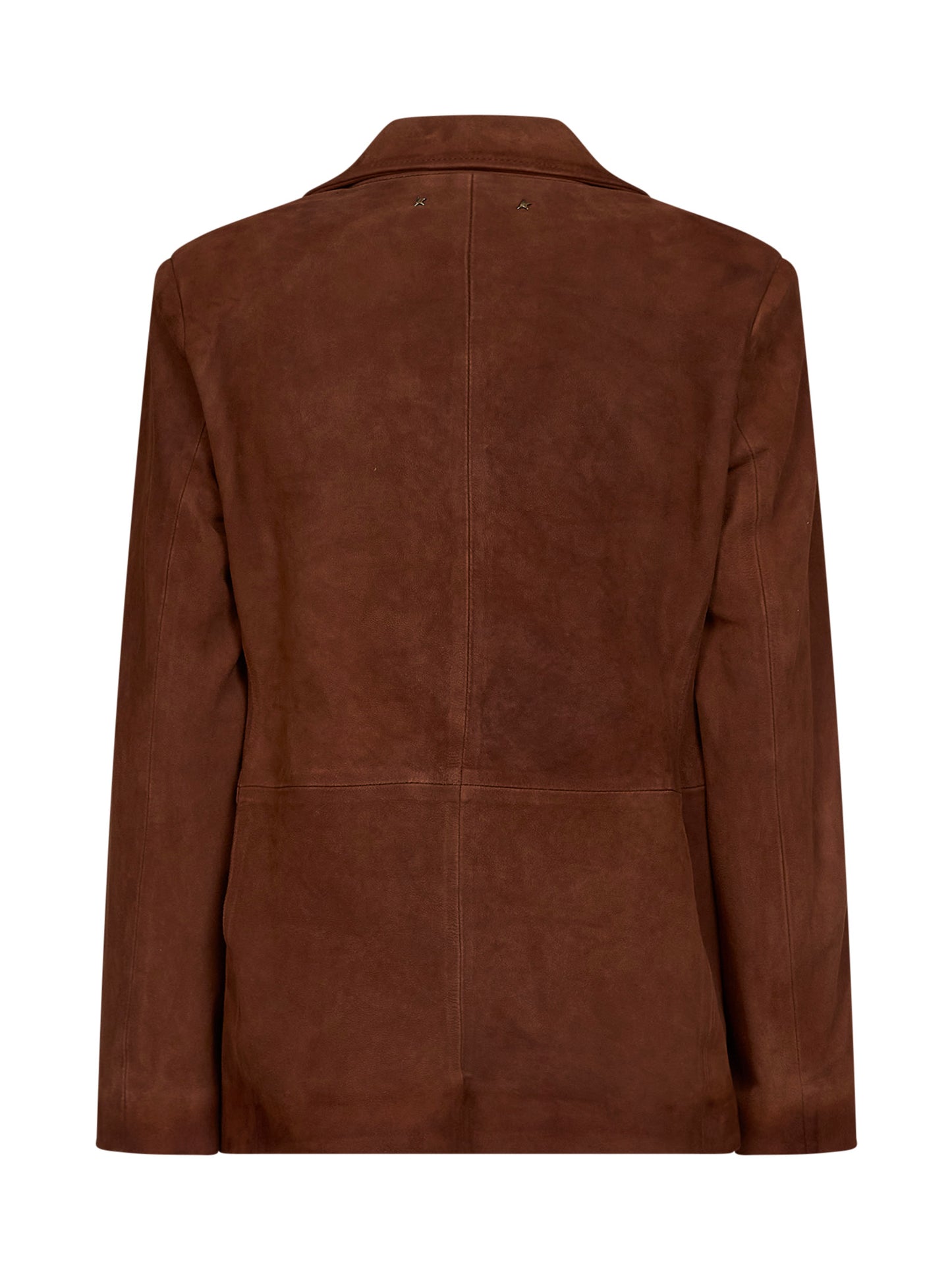 Brown waxed suede Robyn blazer