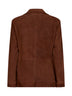 Brown waxed suede Robyn blazer