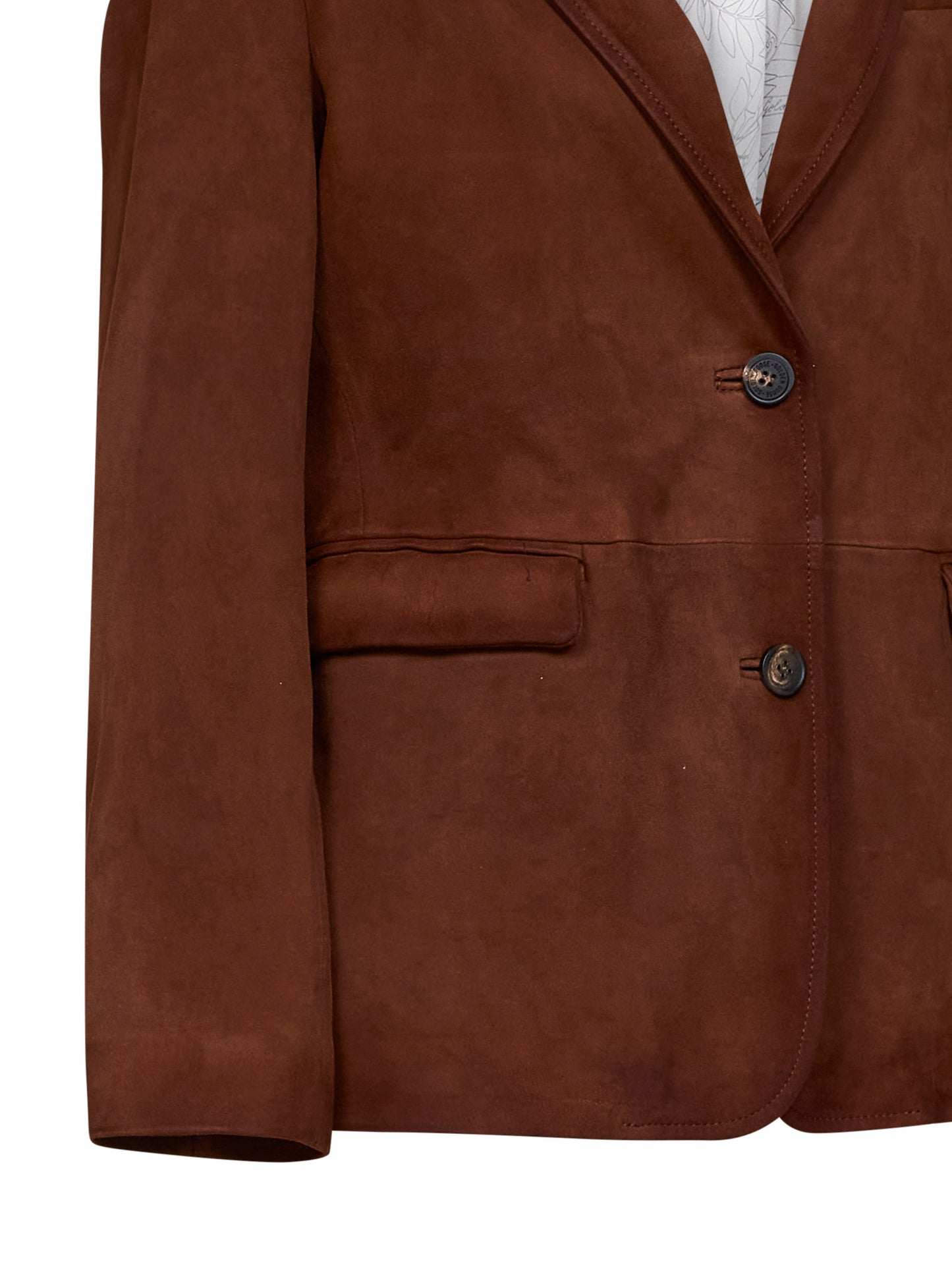 Brown waxed suede Robyn blazer