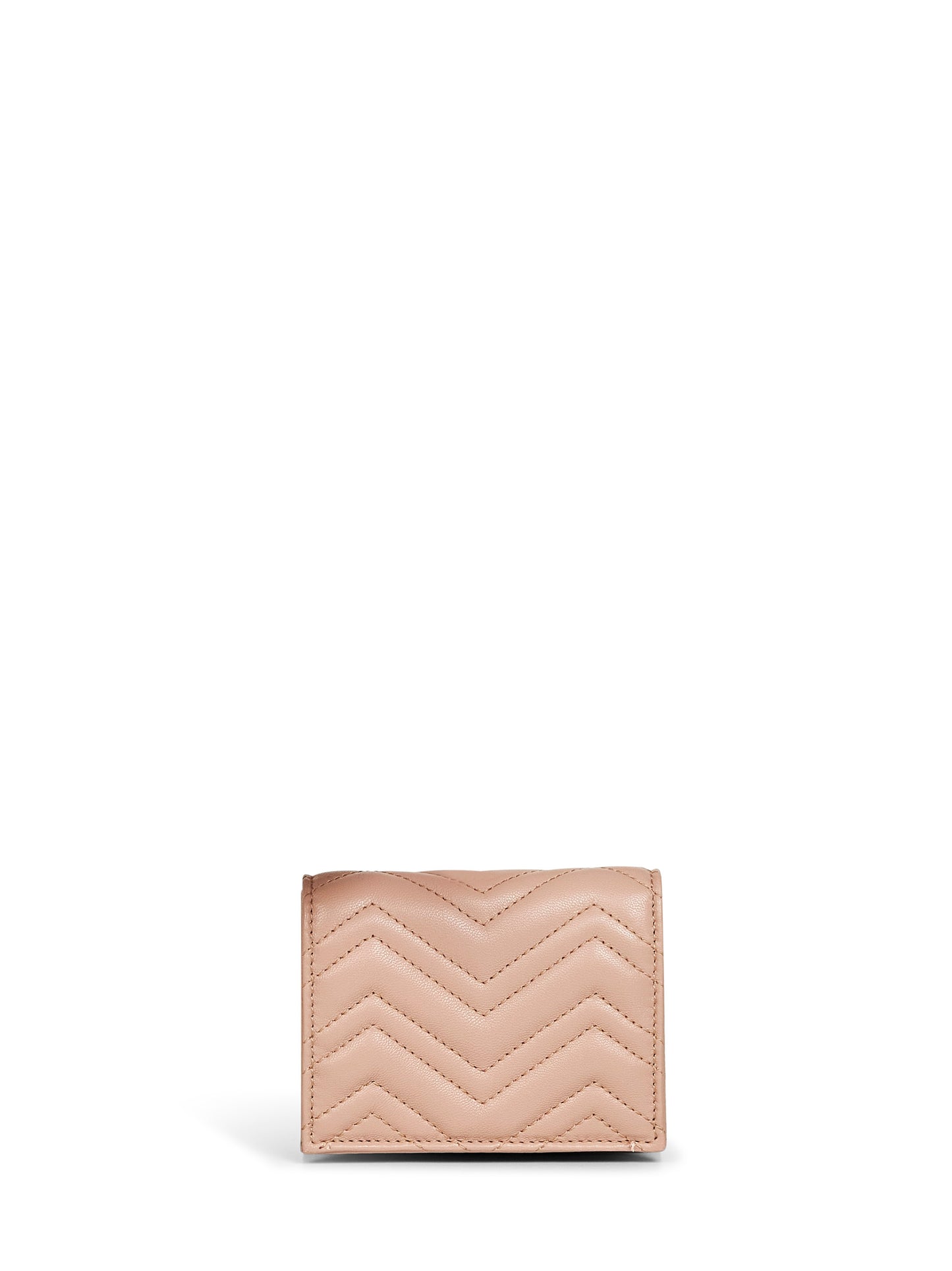 Pinky beige GG Marmont card case wallet