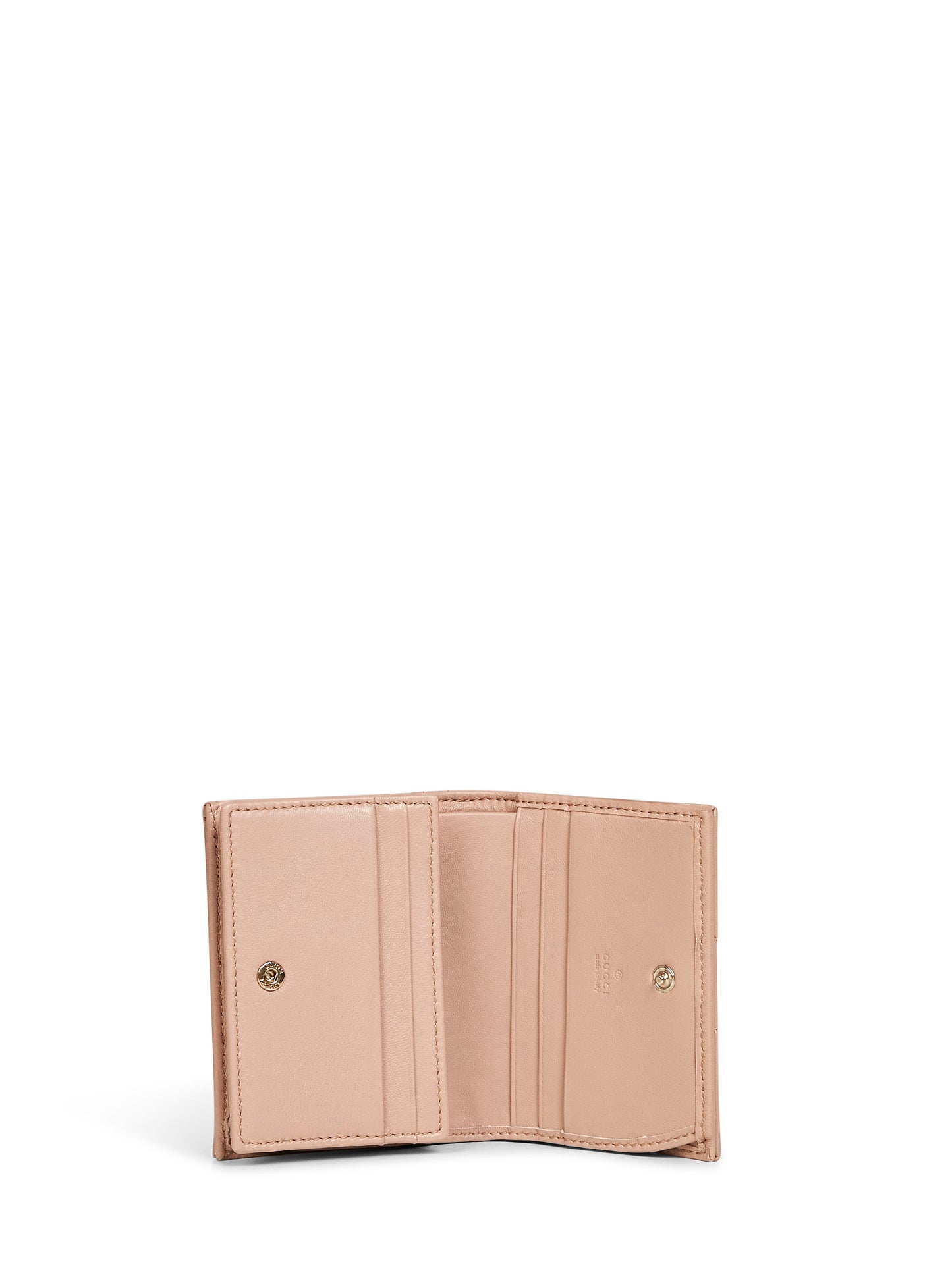 Pinky beige GG Marmont card case wallet