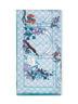 Light blue printed silk twill scarf<BR/>