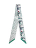 Foulard in seta con motivo GG multicolore<BR/>