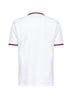 White stretch cotton piqué embroidered polo shirt