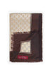 Brown laminated GG wool shawl