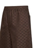 Brown linen blend GG canvas shorts