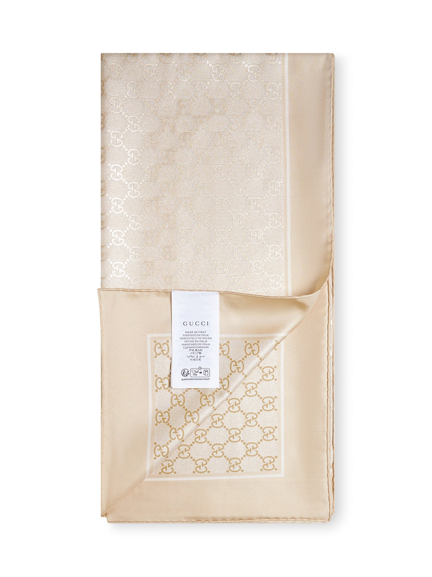 Ivory GG silk carré
