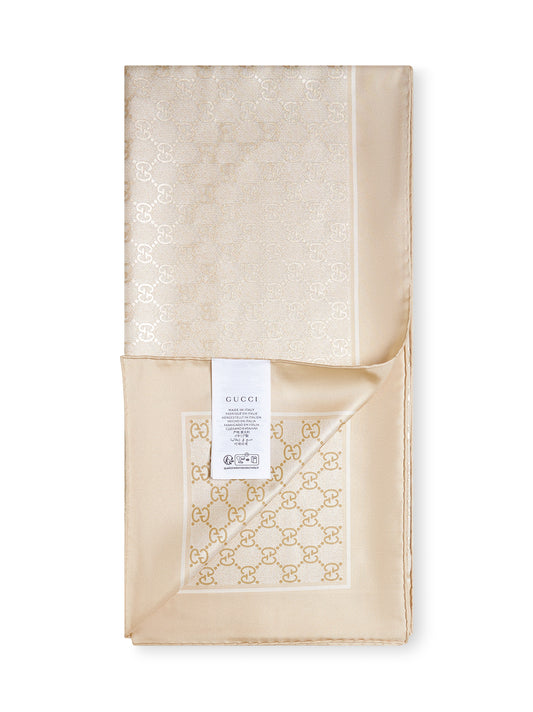 Ivory GG silk carré