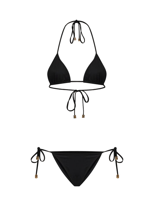 Black sparkling jersey bikini