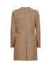 Camel and dark brown GG canvas mini dress with Horsebit