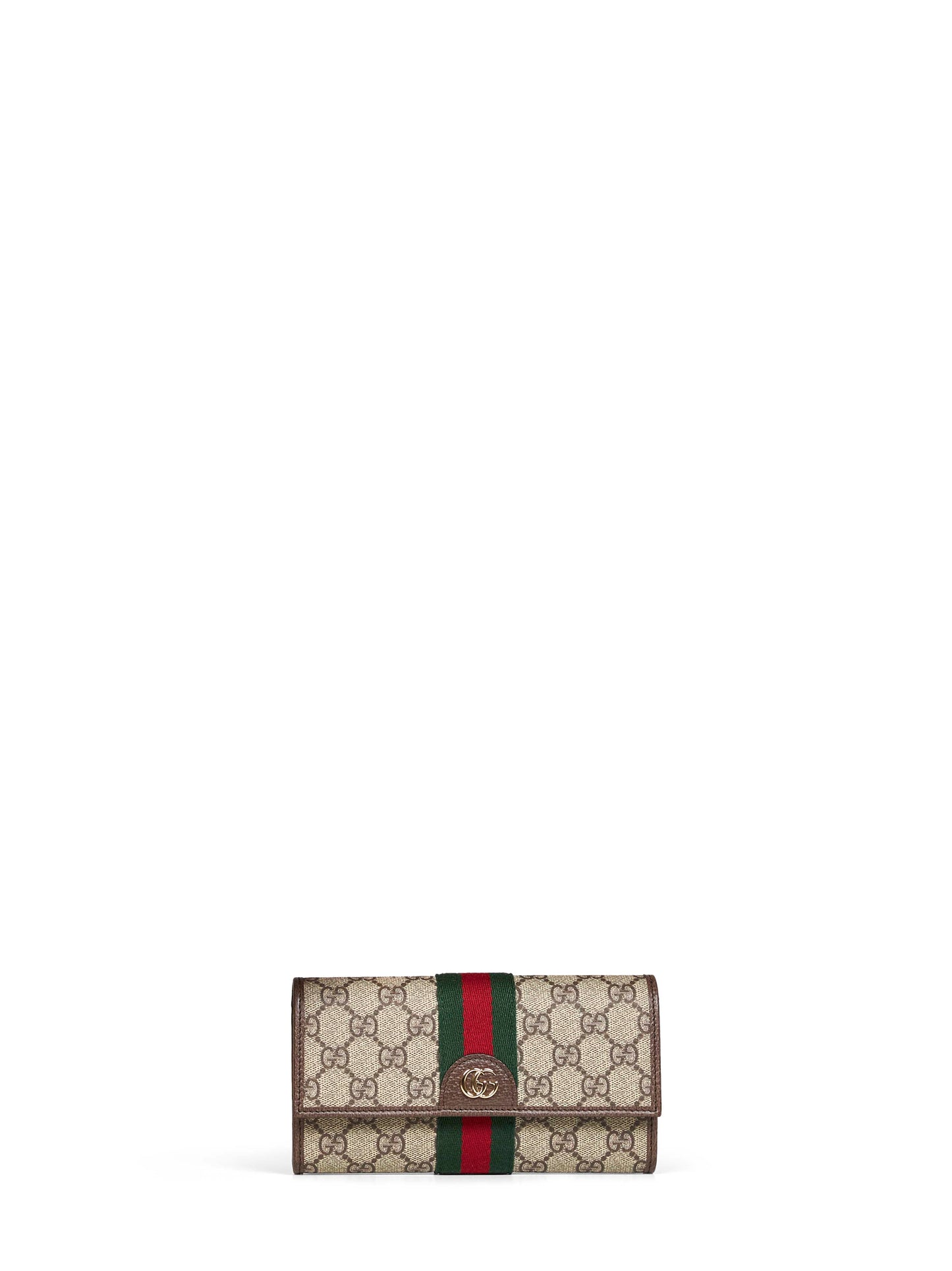 Beige and dark brown Ophidia Continental wallet