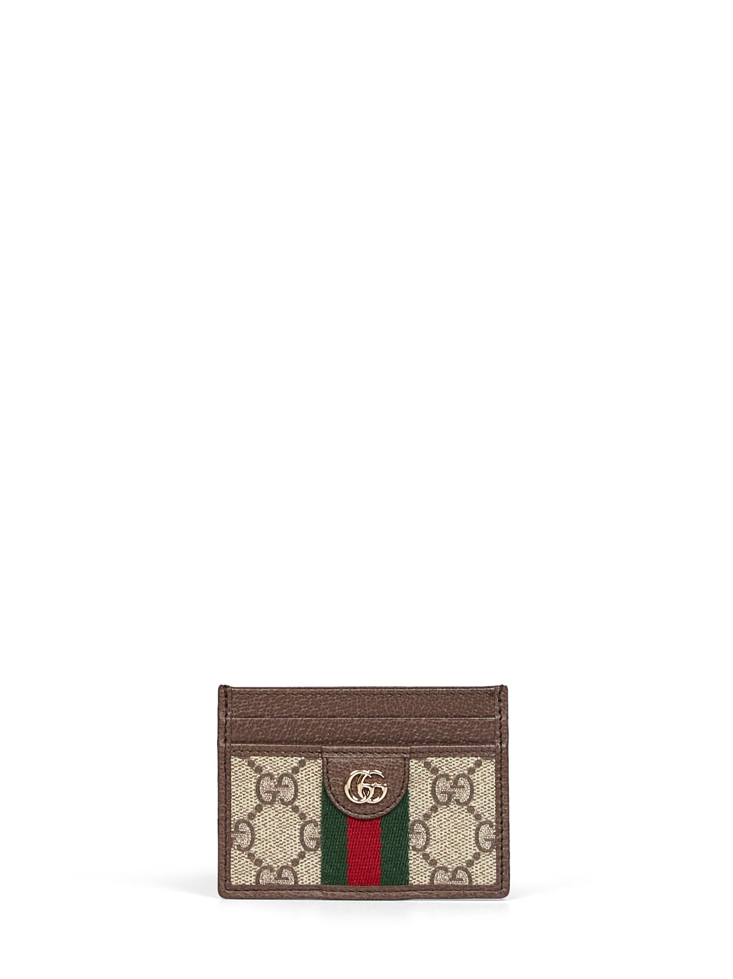 Beige and dark brown Ophidia card holder