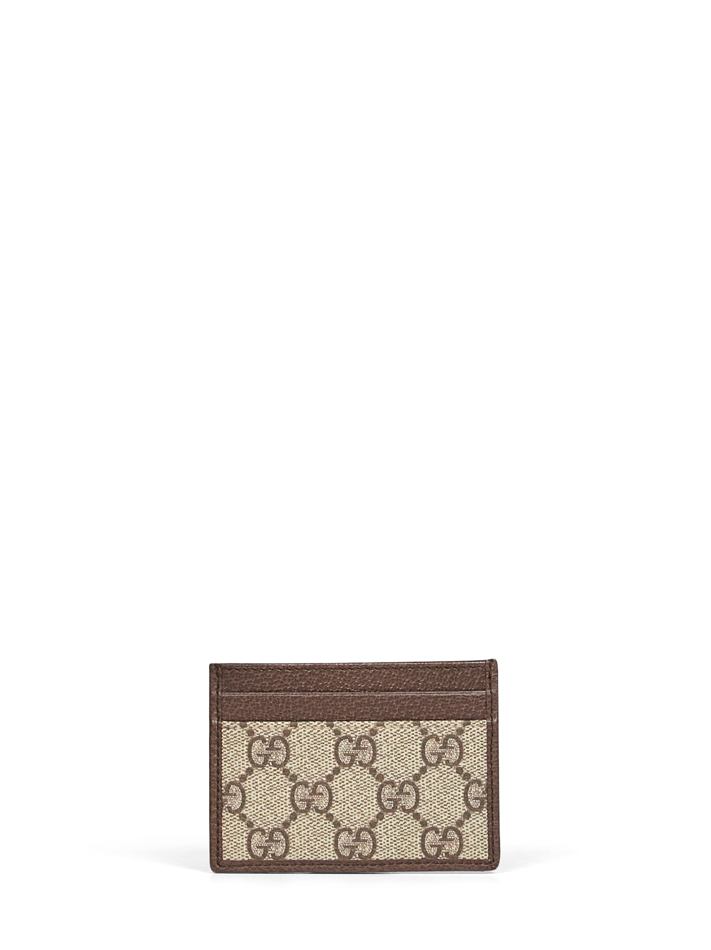 Beige and dark brown Ophidia card holder