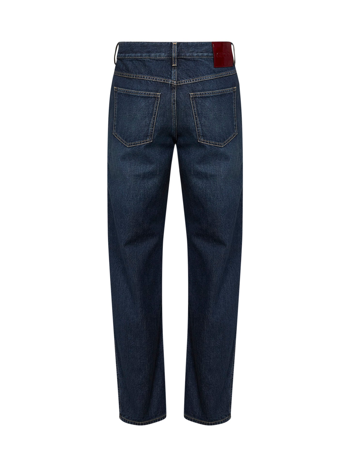 Jeans slim-fit in denim di cotone in blu