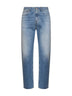Light blue cotton denim slim-fit jeans