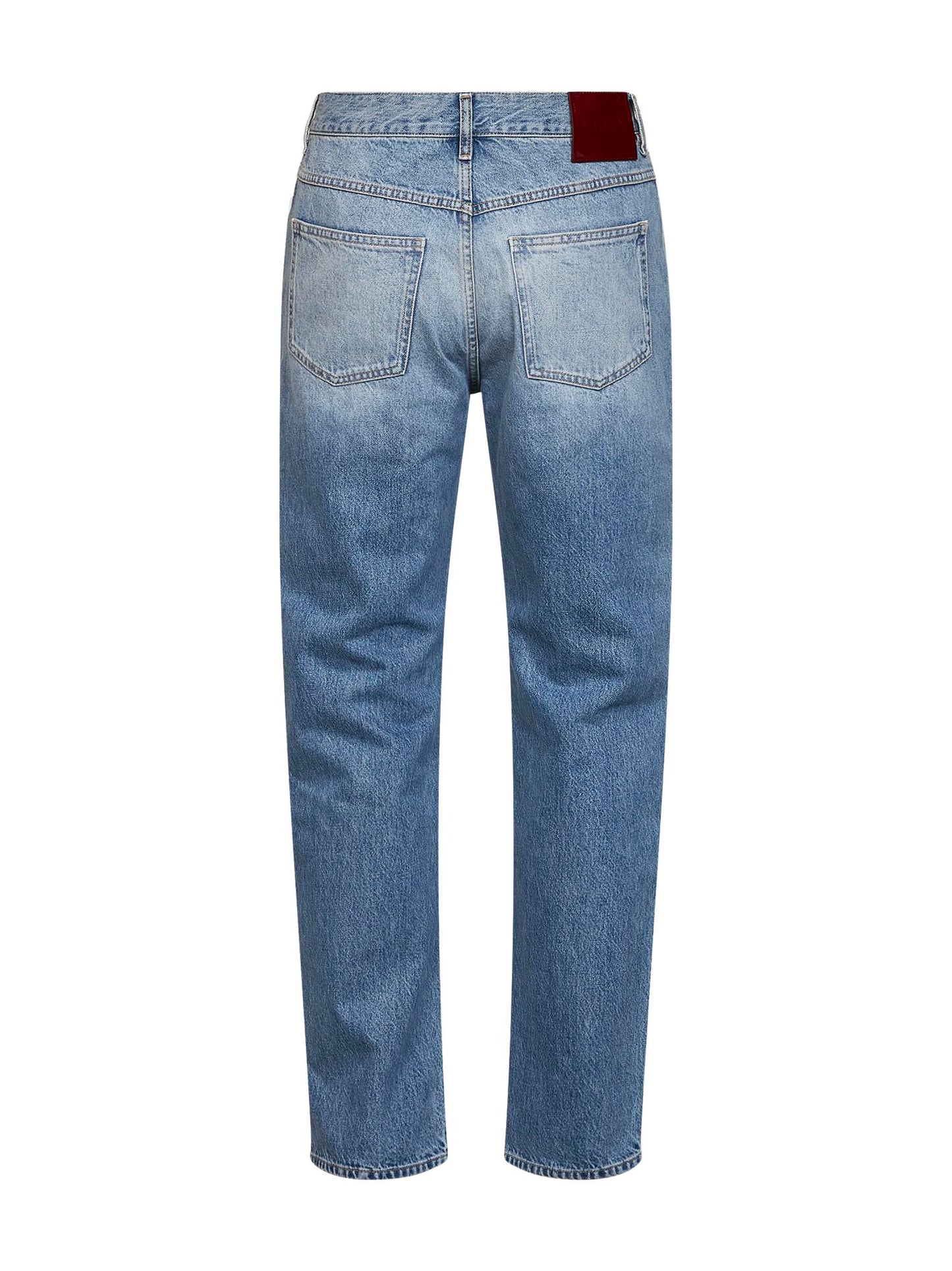 Light blue cotton denim slim-fit jeans