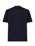 Blue stretch cotton pique polo shirt