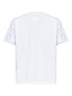 White stretch cotton piqué embroidered T-shirt