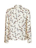 Ivory printed silk twill shirt