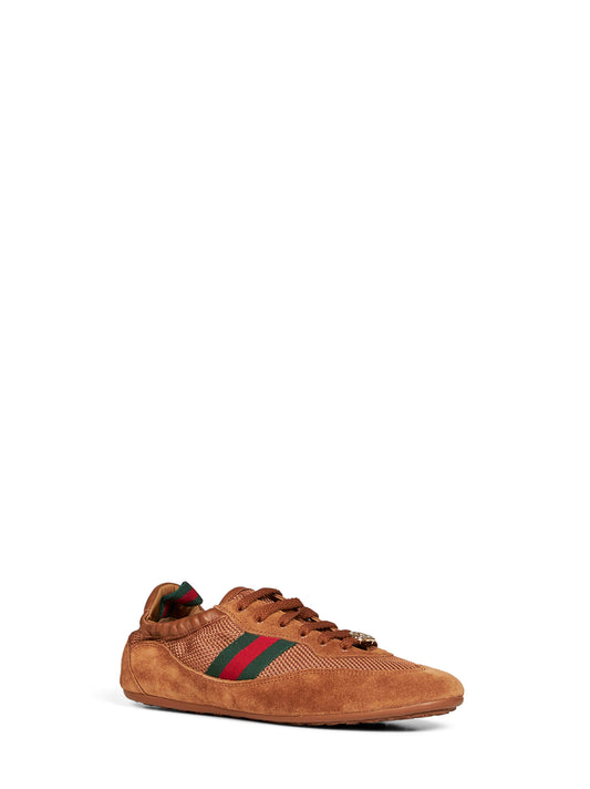 Sneakers Gucci Shift in tessuto tecnico e camoscio marrone