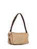 Sand and dark brown Gucci Half Horsebit medium shoulder bag