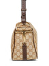 Sand and dark brown Gucci Half Horsebit medium shoulder bag