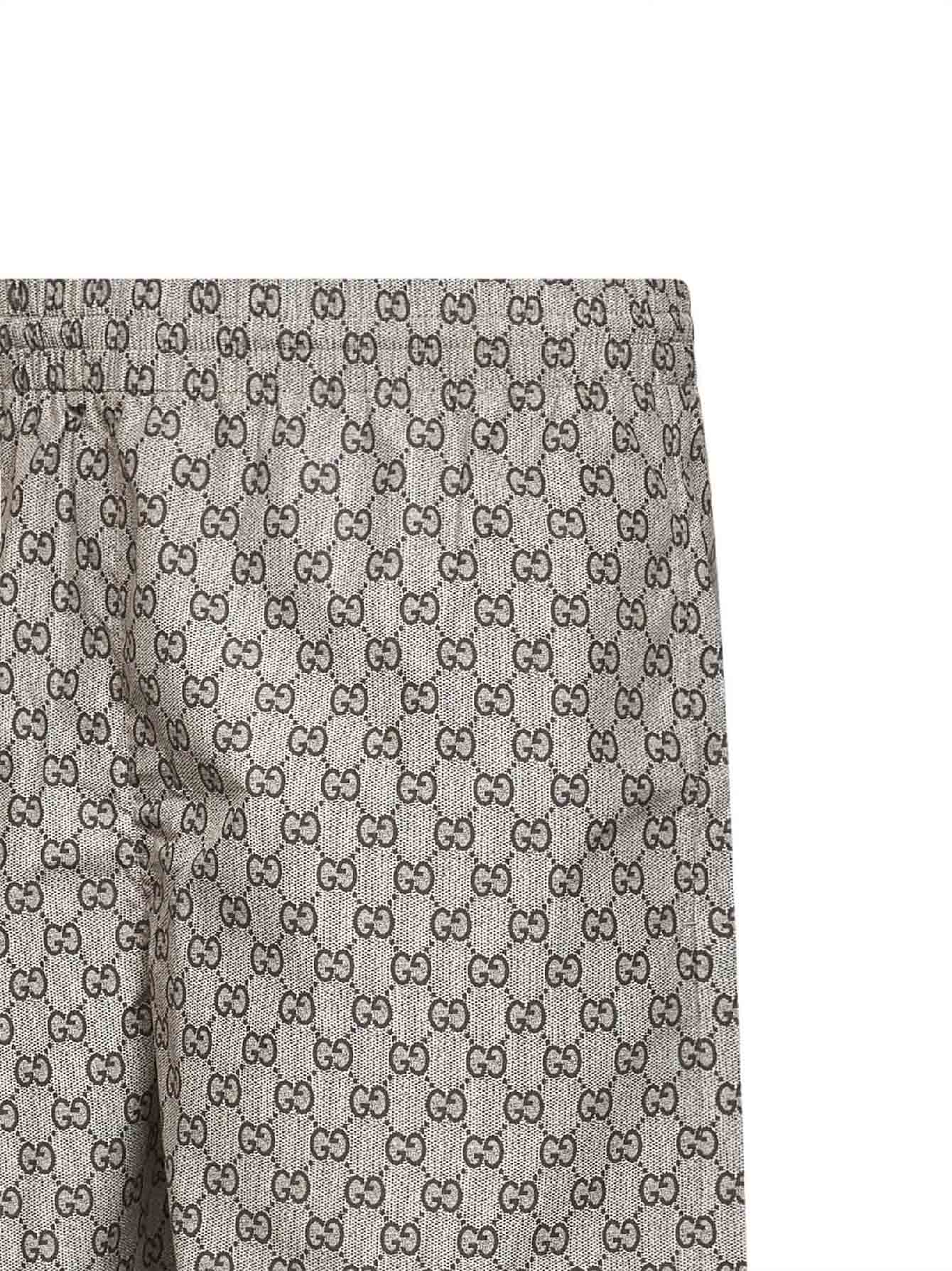 Brown printed polyester poplin swimsuit