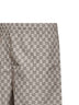 Brown printed polyester poplin swimsuit