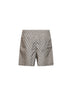 Brown printed polyester poplin swimsuit