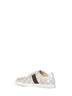 Sneakers basse Stretch in pelle GG laserata bianca