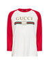 White printed cotton jersey T-shirt