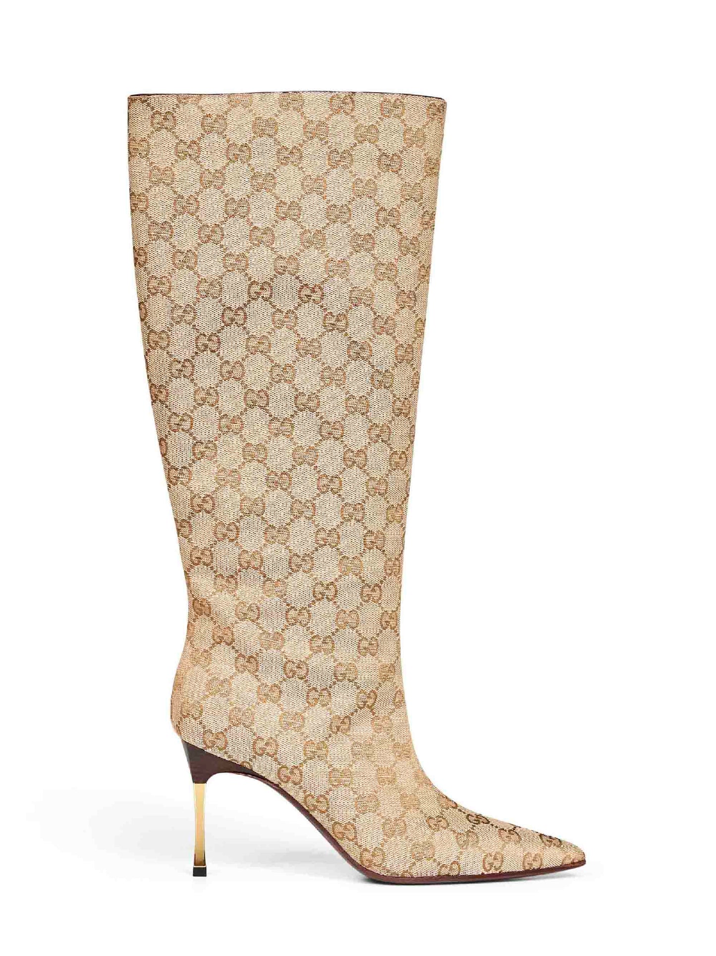 Stivali Bombshell in canvas GG in beige