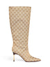 Stivali Bombshell in canvas GG in beige