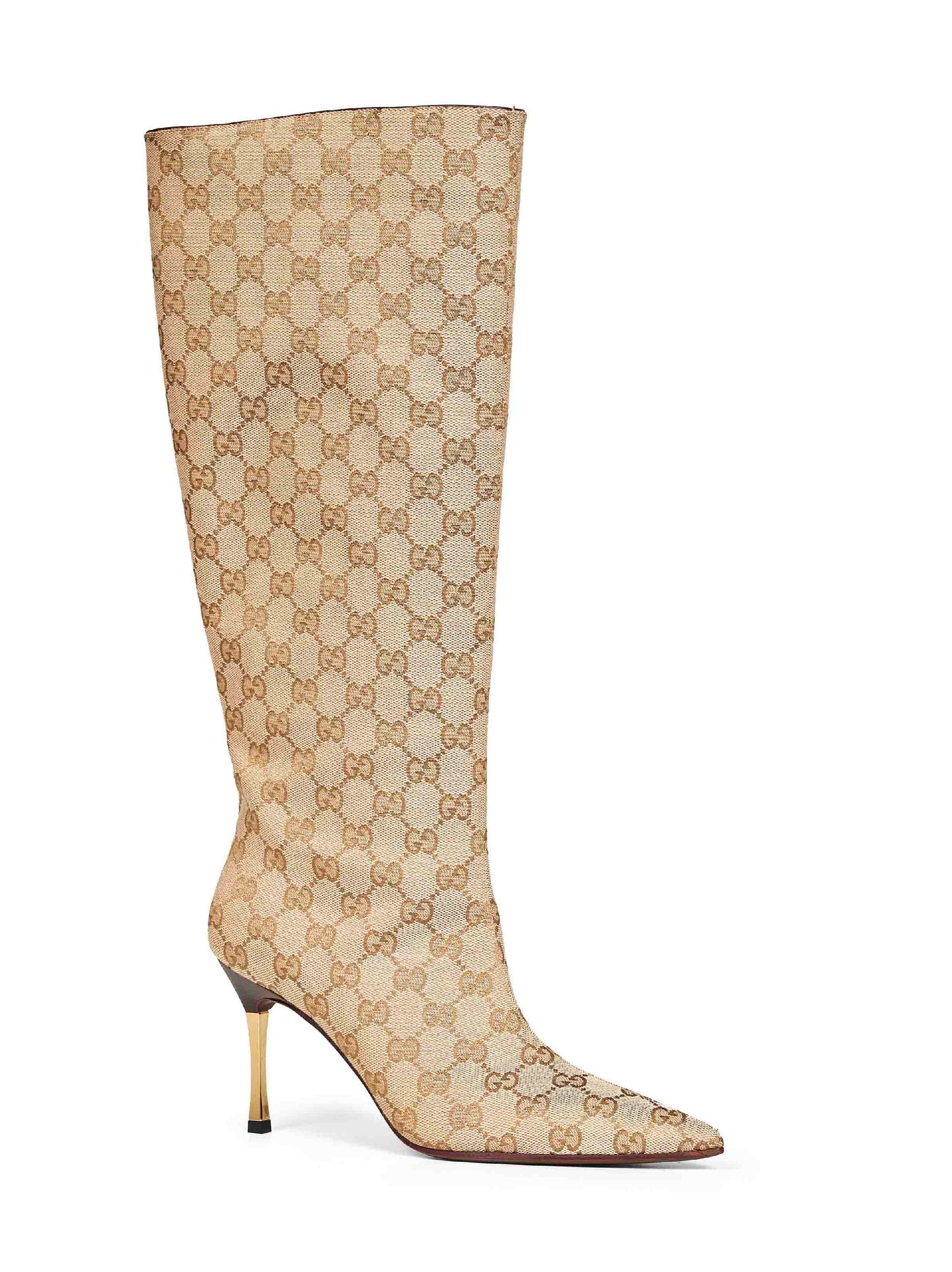Stivali Bombshell in canvas GG in beige