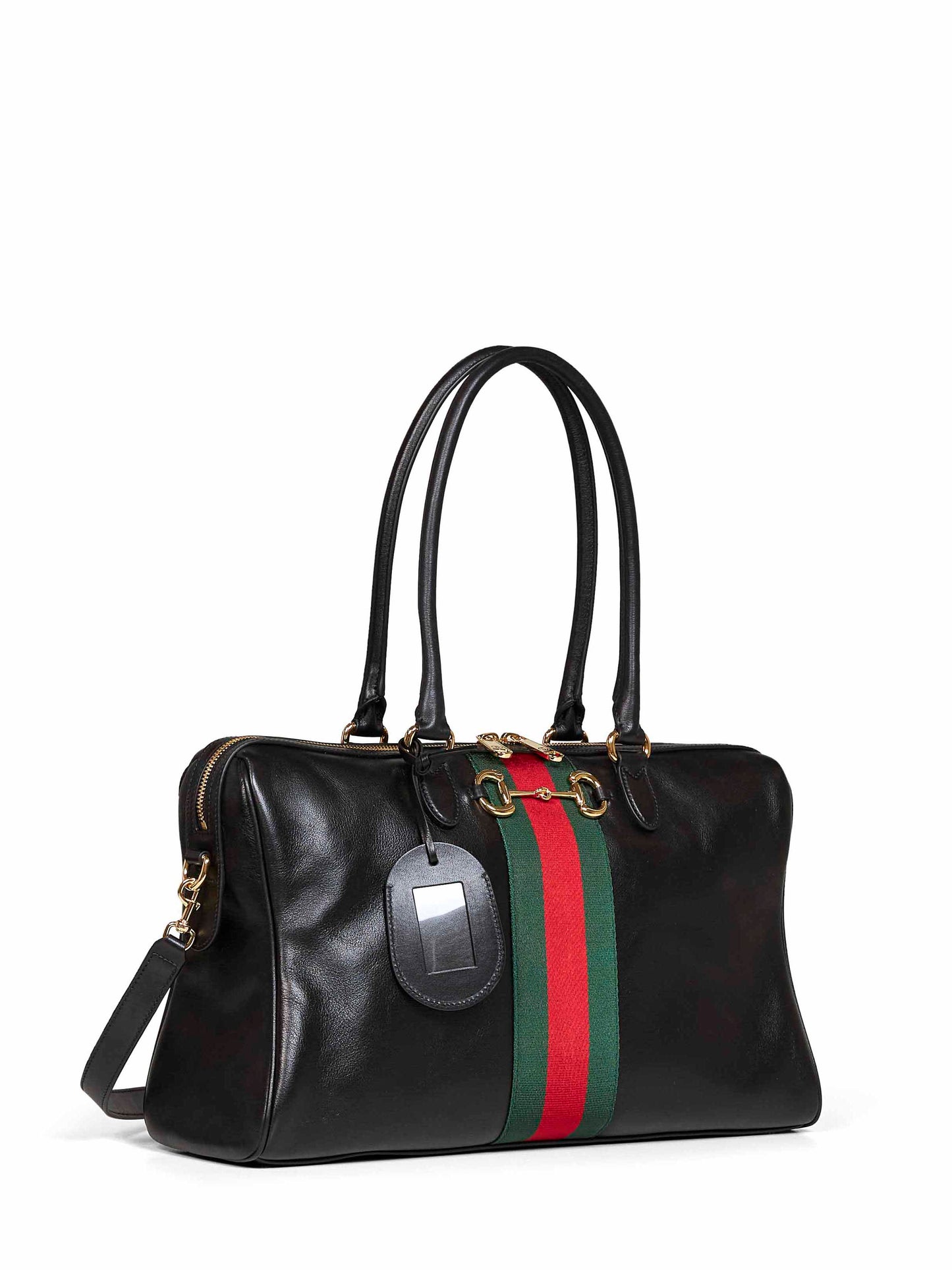 Black Borsetto large satchel bag