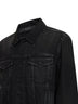Giacca denim in cotone lavato in nero