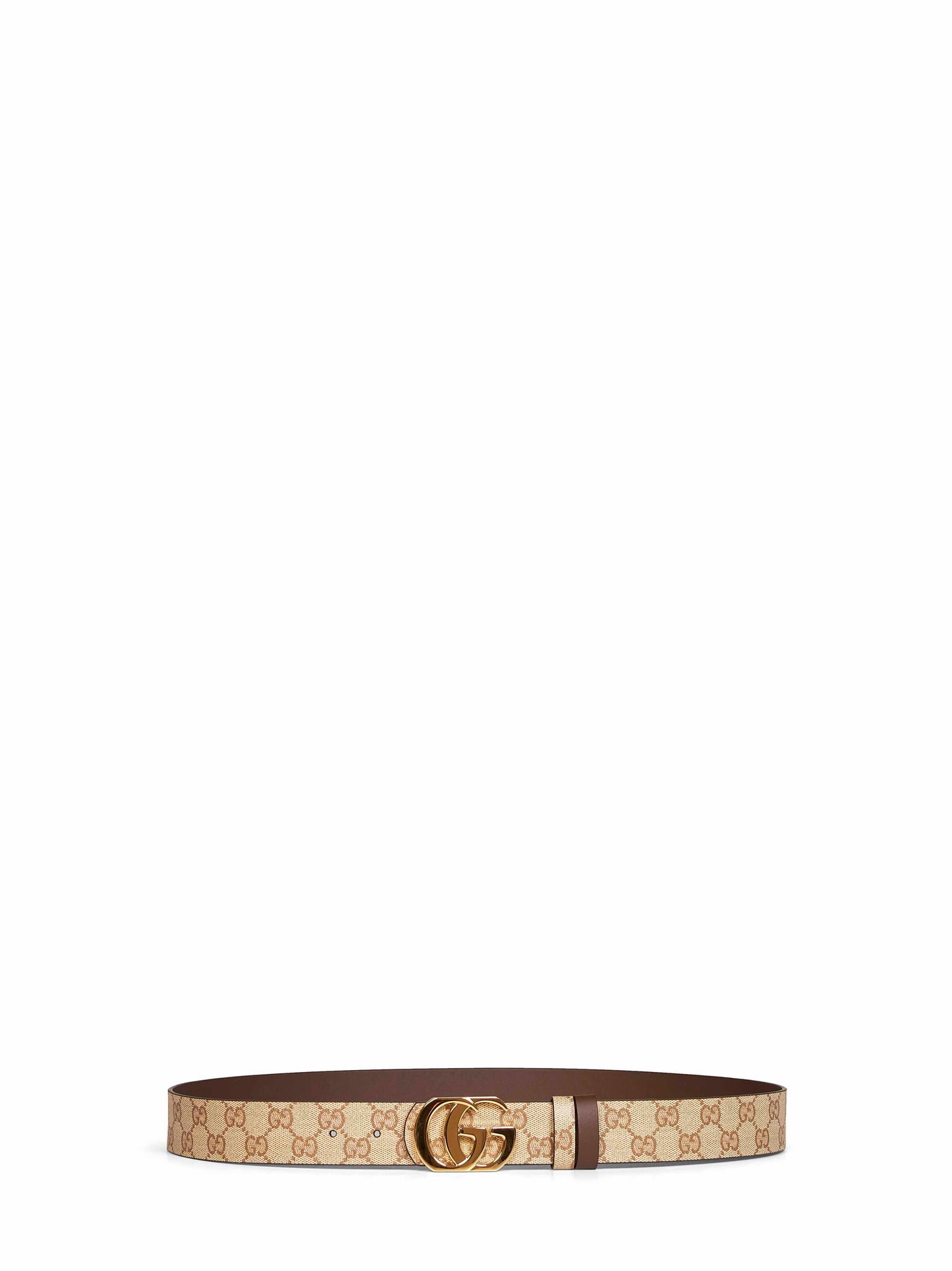 Sand and dark brown Cut GG Marmont reversible belt