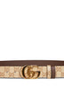 Sand and dark brown Cut GG Marmont reversible belt