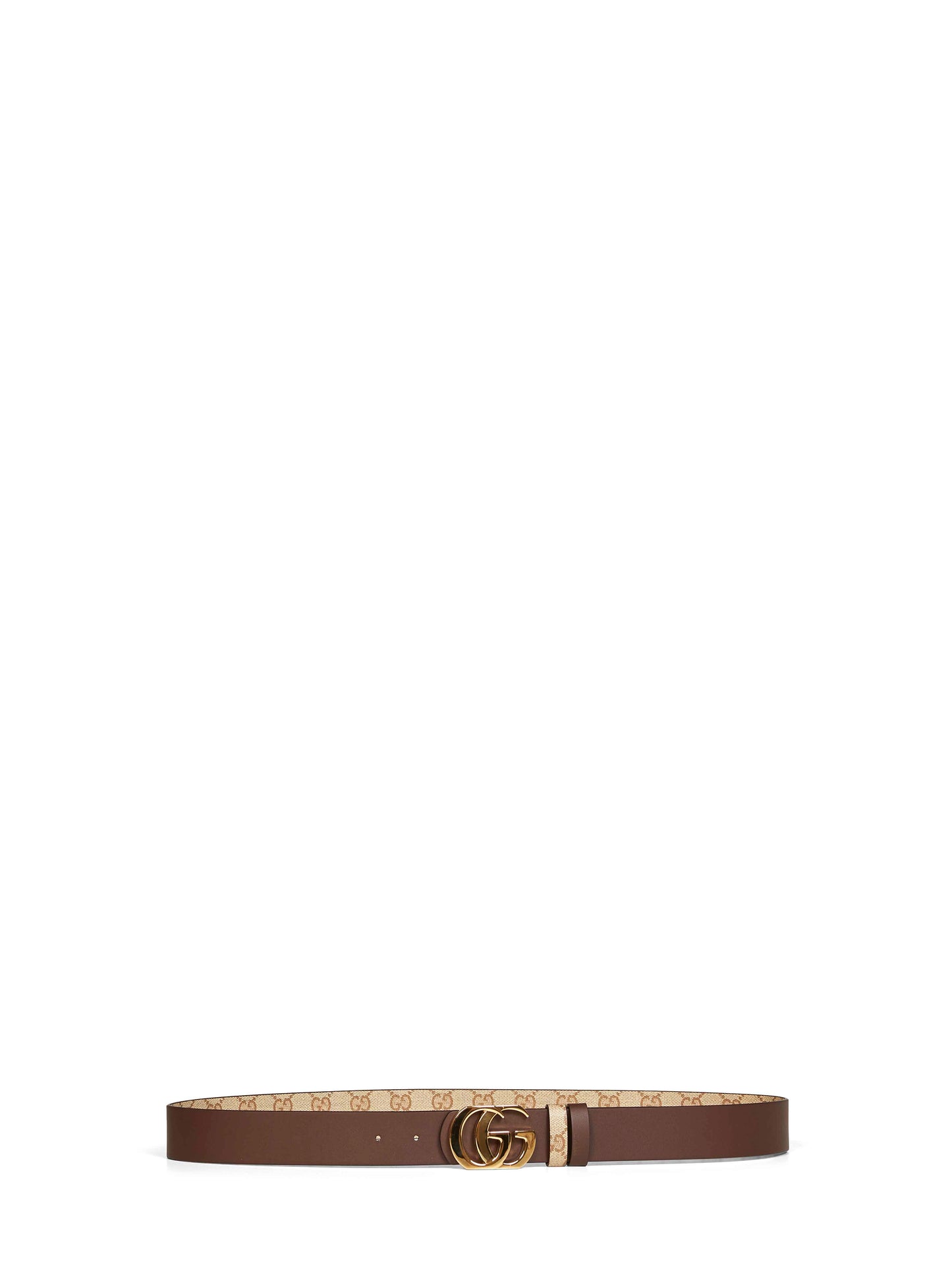 Sand and dark brown Cut GG Marmont reversible belt