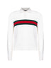 White Web striped polo