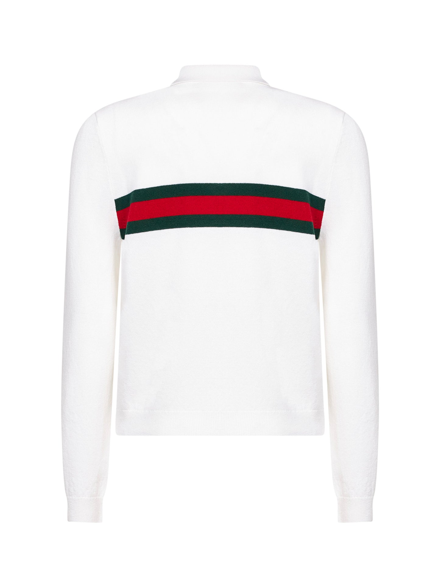 White Web striped polo