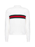 White Web striped polo