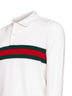 White Web striped polo