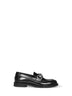 Black Boulevard leather penny loafers