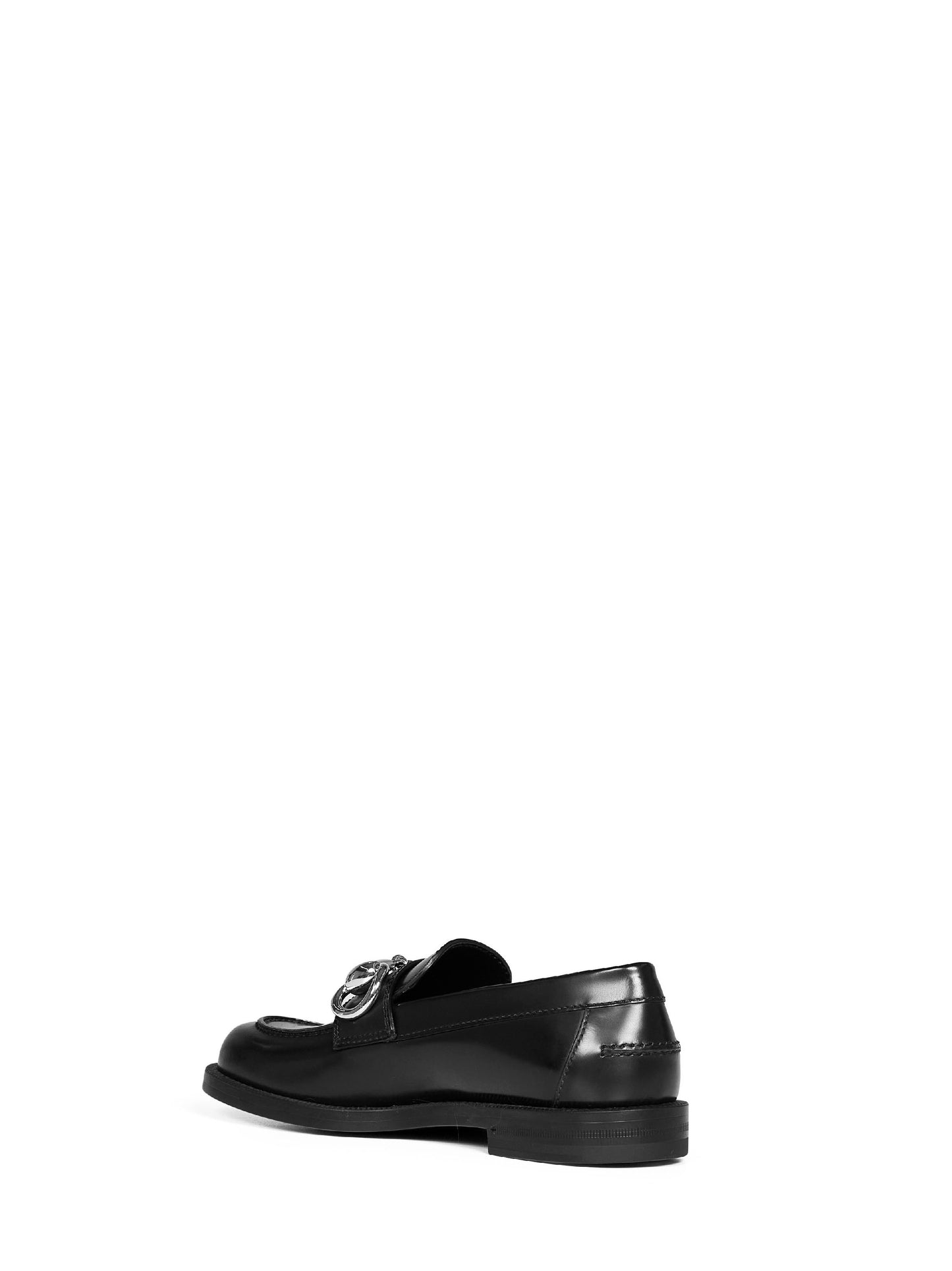 Black Boulevard leather penny loafers