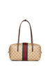 Borsa boston Gucci Melrose misura media sabbia e marrone scuro