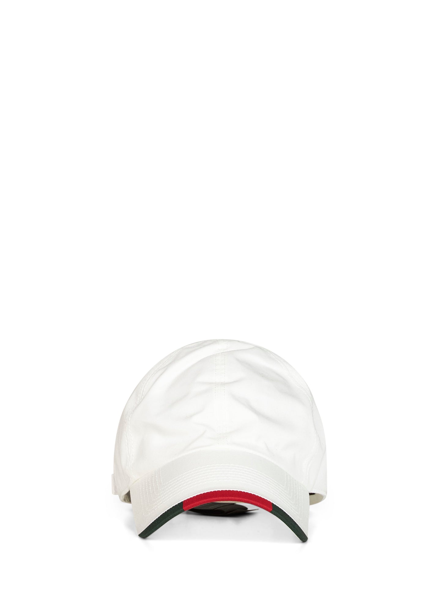 Berretto da baseball in cotone bianco con dettaglio Web