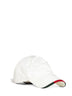 Berretto da baseball in cotone bianco con dettaglio Web